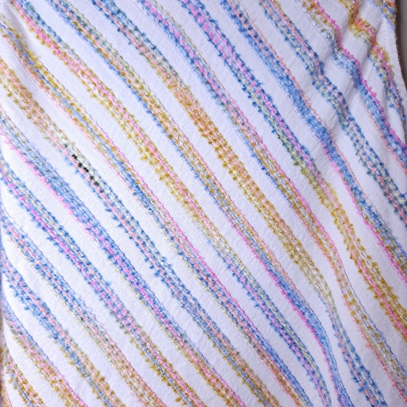 Lou & Grey Swing Dress Sleeveless Rainbow Stripe Pastel Spring Sz Large - Picture 4 of 9